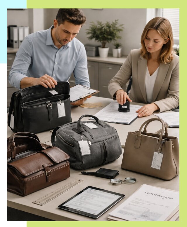 Сертификация сумок в Бийске от 7790 руб. | Алешин-Бск