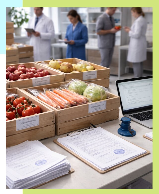 Сертификация овощей и фруктов в Бийске от 8829 р. | Алешин-Бск